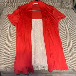 Cardigan with blouse